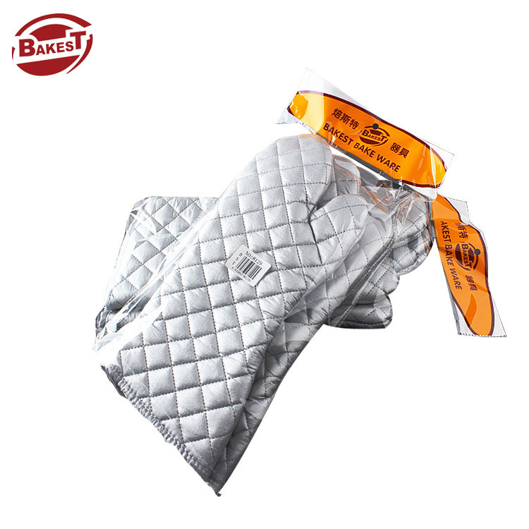Quality Baking Microwave Cotton Silver Oven Gloves Fireproof for sale