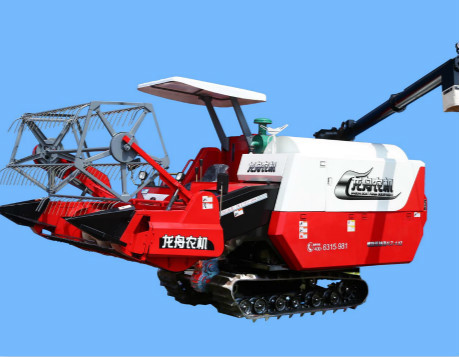 Quality Full Feeding Whirling Unloading Rice And Wheat Combine Harvester 74kw for sale