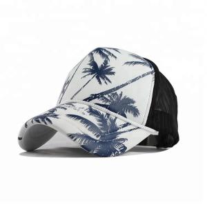 Quality Sublimation Custom 5 Panel Trucker Cap Adults Size Adjustable Style Mesh Hat for sale