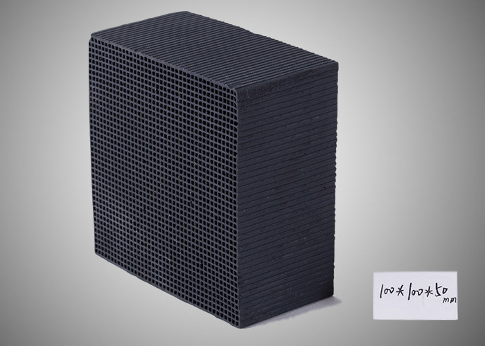 Quality 100x100x50mm Honeycomb Activate Carbon Cube Shaped For Gas Treatment for sale