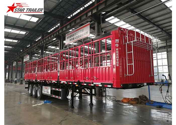 Quality Cargo Stake Side Wall Semi Trailer 60T Heavy Duty Load With Longer Service Life for sale