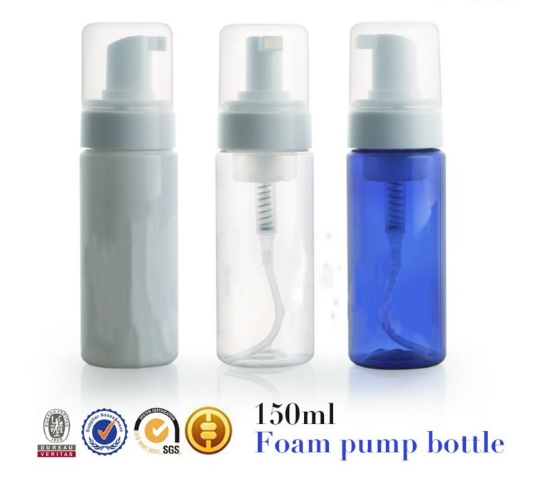 Quality 60ml 100ml Empty PET Foam Pump Bottle Cosmetic Plastic Hand Soap Hot Stamping for sale