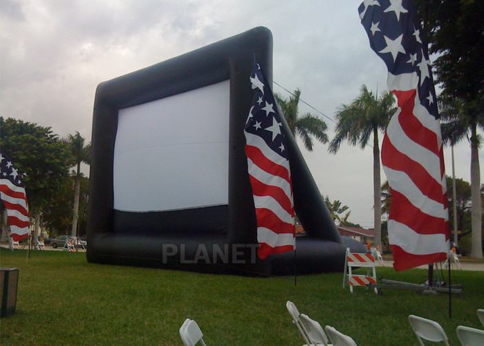 Quality Advertising Inflatable Outdoor Movie Screen , Inflatable Projector Screen for sale