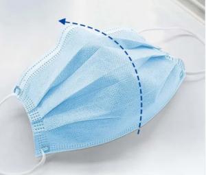 Quality Bacteria Proof Non Woven Disposable Mask , Disposable Blue Mask Soft Lining for sale