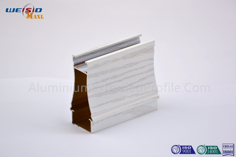 Quality Industrial White Wood Grain Aluminium Profiles For Windows And Doors for sale