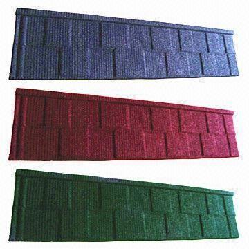 Quality Stone-coated Metal Roof Tiles in Various Colors and Styles, Light and Strong, 30 Years Warranty for sale