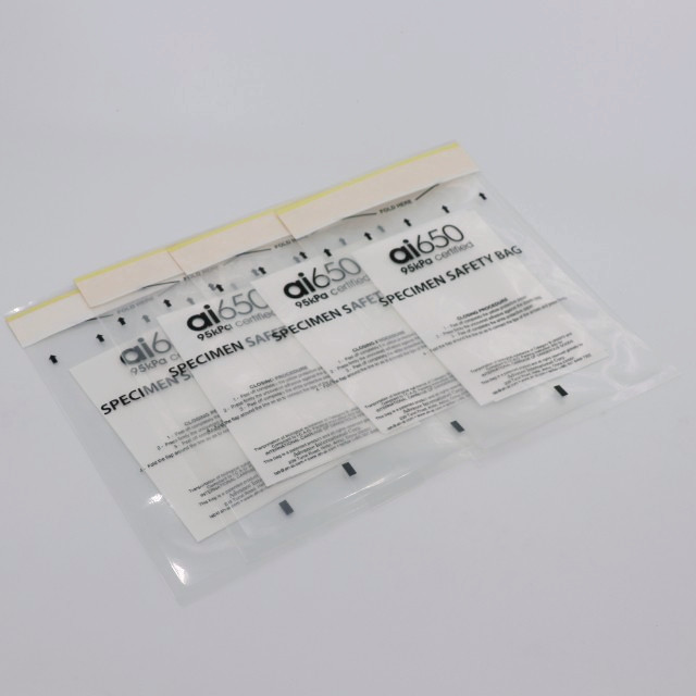 Quality Customized Disposable Biohazard 3 Layers Sealed Specimen Transport Bag For for sale