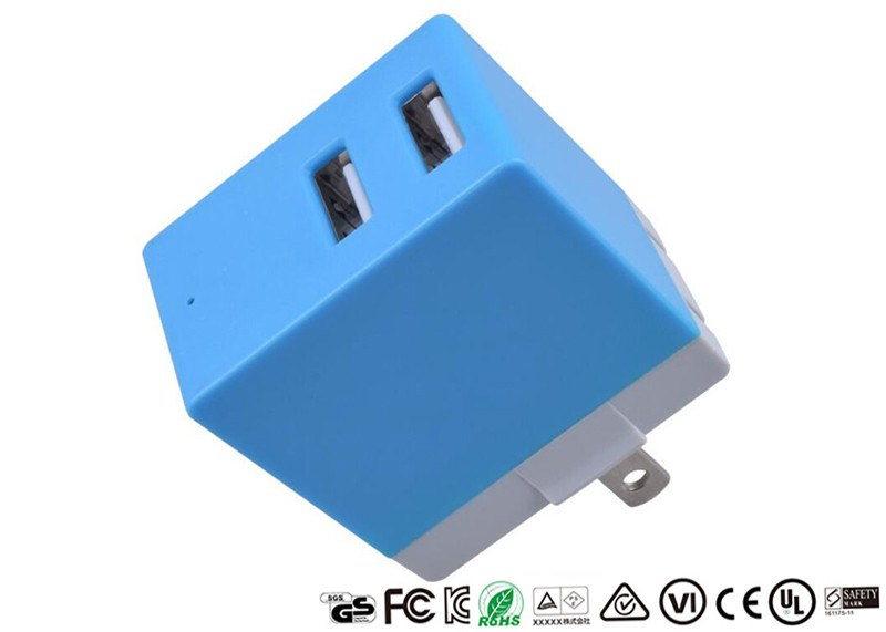 Quality US Plug Dual Port USB Charger Power Adapter 5V 2A 2.4A Home Travel Charger for sale