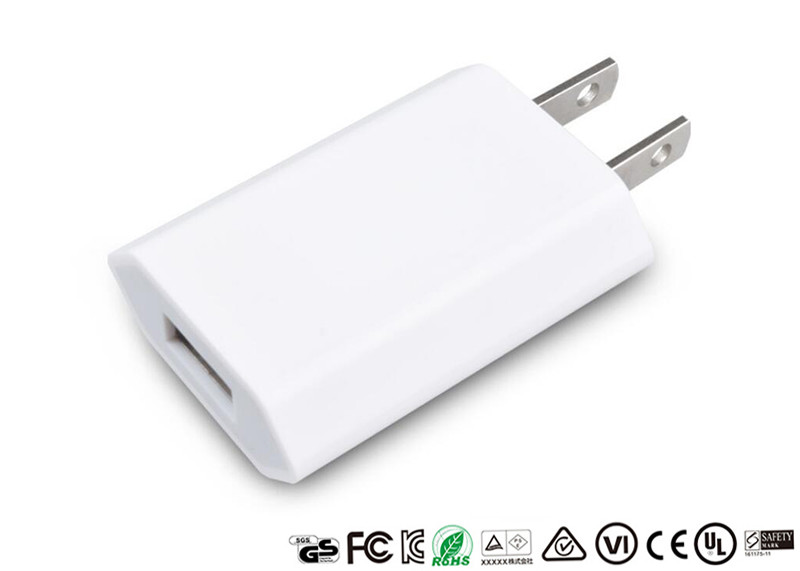 Quality 5 Volt 1000mA Universal Single Port USB Charger Adapter Wall Portable EU US Plug for sale
