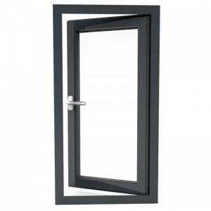 Quality Double Glazed Black Aluminium Casement Windows ISO9001 for sale