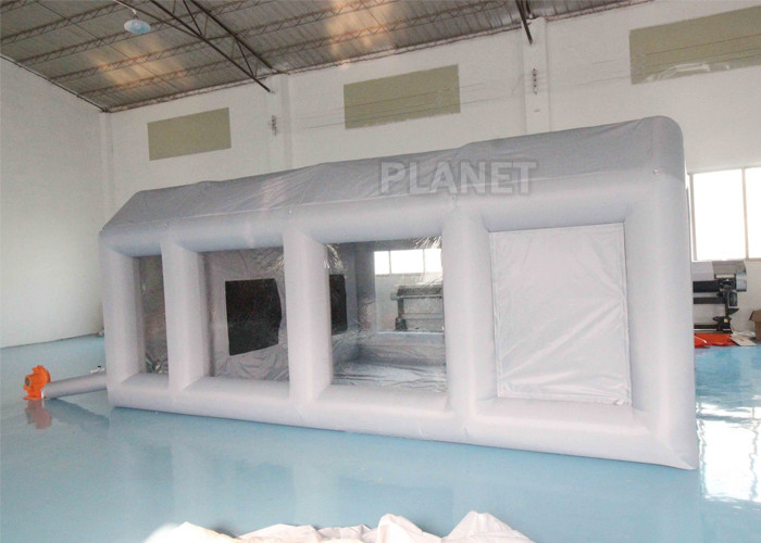 Quality Grey Moveable Inflatable Car Paint Spray Booth With Filter System 6x4x2.5m for sale