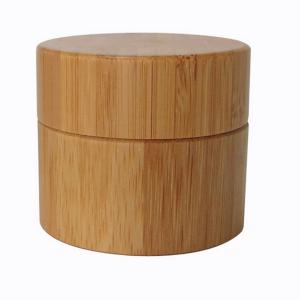 Quality 100g Leakproof PP Cosmetic Jar Containers With Bamboo Cover for sale