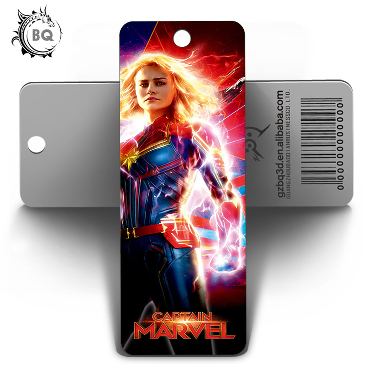 Quality Custom Lenticular Promotional 3d Holographic Bookmarks 0.6mm PET+157g Coated Paper for sale