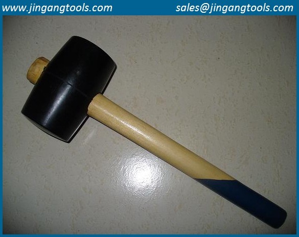 Quality rubber mallet wooden handle,black head for sale