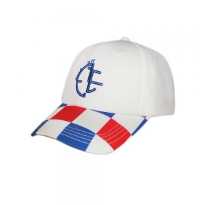 Quality White Color Sublimation N Brim Cotton Twill Baseball Hat Customized Color / Size for sale