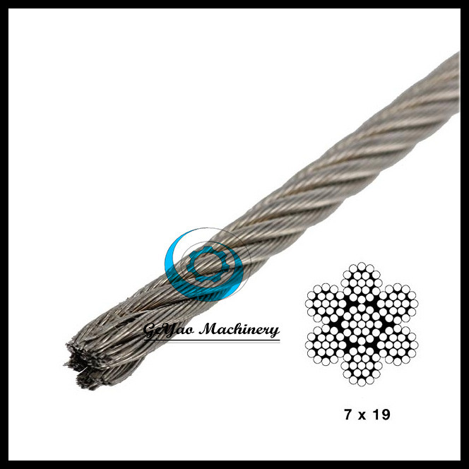 Quality Stainless Steel Cable - 7x19 Aircraft Cable Type 316(Linear Foot) for sale