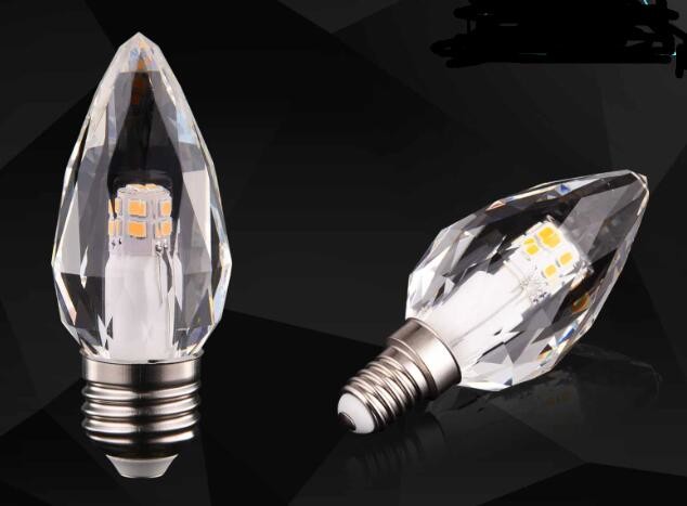3W 5W E14 Crystal candle light led lamp new design 110V 220V k5 crystal housing