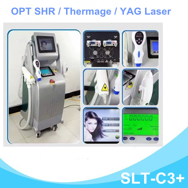 Quality OPT Super Hair Removal IPL Machine / Bipolar Fractional RF / Tattoo Removal Laser for sale