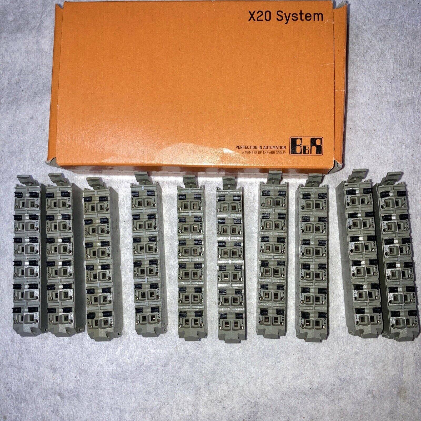 Quality X20TB12 B&amp;R X20 24 VDC Modules Wired with X20TB06 And X20TB12 Terminal Blocks for sale