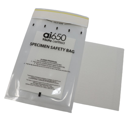 Quality 95kPa Gamma Radiation Sterilized Specimen Transport Bag In Individual Pouch for sale
