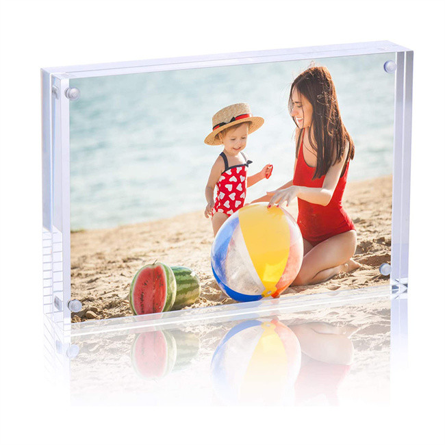 Quality Plastic Acrylic Waterproof Clear Acrylic Photo Frame 4x6 Inch 10+10mm for sale