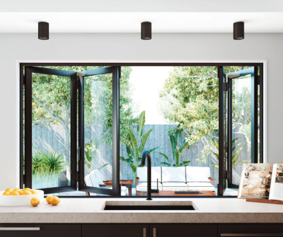 Quality Balcony Glazed 6mm Insulated Aluminium Bifold Windows for sale