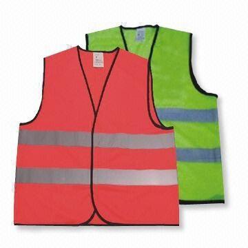 Quality Reflective Vest, Customized Specifications are Accepted, Made of 100% Polyester for sale