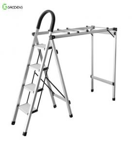 Quality 1.0mm 4 Fold Aluminum Ladder Clothes Hanger 5.8KG for sale