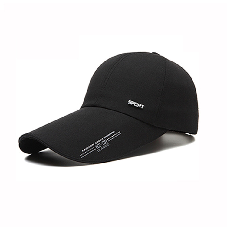 Quality Latest Design Long Brim Baseball Cap , Outdoor Youth Running Hat Lightweight for sale