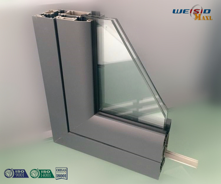 Quality Three Layers Aluminium Window Profiles Frame With Powder Coating AA6063 T5 for sale