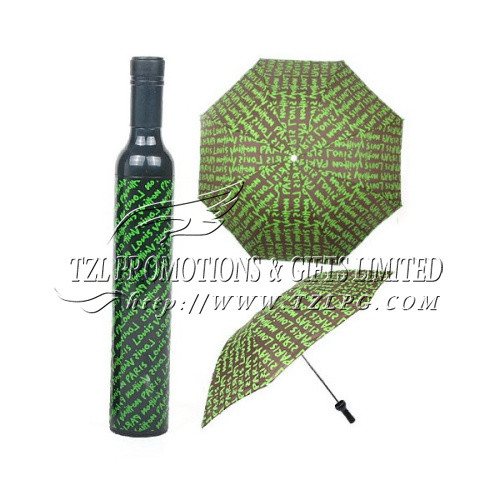 Quality Promotional Bottle Umbrellas, LOGO/OEM available folded Umbrella FD-B413 for sale