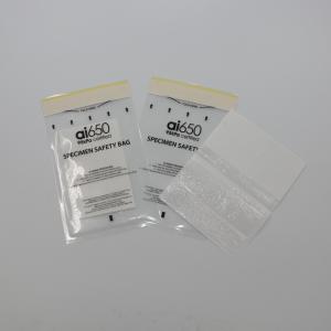 Quality LDPE Medicine Specimen Bags With Biohazard Logo Printing Zip Lock Top for sale