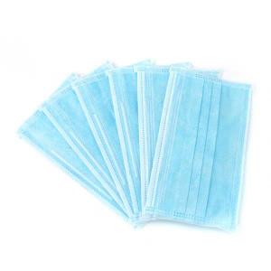 Quality Adult Earloop Face Mask Blue Color Disposable 3 Ply Face Mask for sale