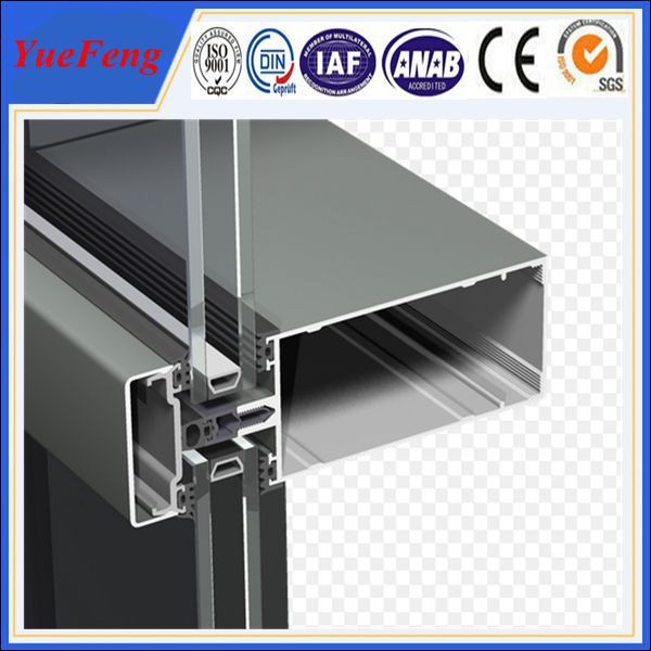 Quality New! china construction aluminum extrusion, curtain wall aluminium profiles for sale
