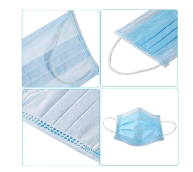 Quality Easy Breathing 3 Ply Disposable Face Mask High BFE Soft Comfortable FDA CE for sale