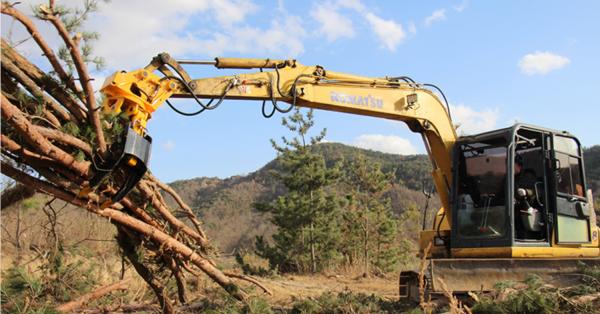 Width 350mm Hydraulic Grabs For Excavators YAKAI Mini Excavator Grapple