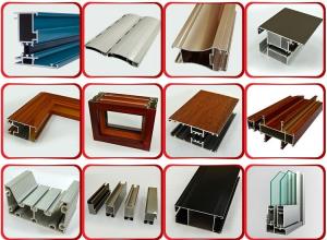 Quality Powder Coated Surface Aluminium Door Profiles With 1.2mm Thickness 6 Meters Length for sale