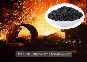 Quality Low Sulfur Graphite Recarburizer / Calcined Anthracite Coal For Steel Making for sale