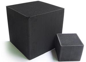 Quality 1.5mm Activated Carbon Filter , 60X60X10mm Air Purification Honeycomb Coal Activated Carbon for sale