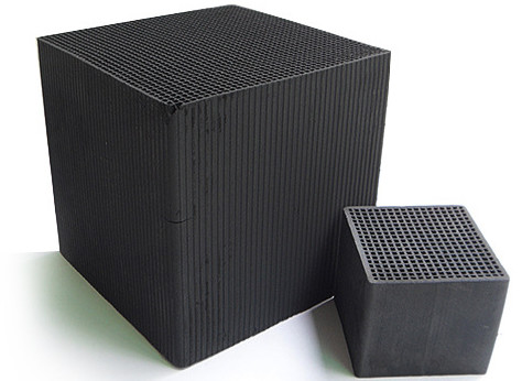 Quality Air Purification Honeycomb Activated Carbon 50X50X50mm Compressive Strength 0.9 for sale