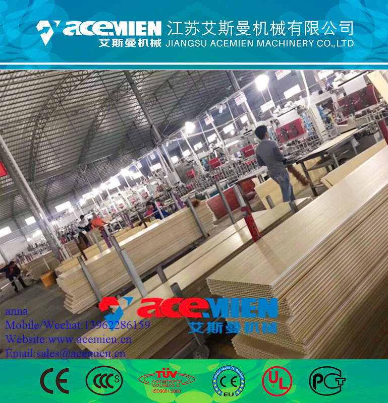 Quality pvc decorative and laminated wall panel production machine for sale