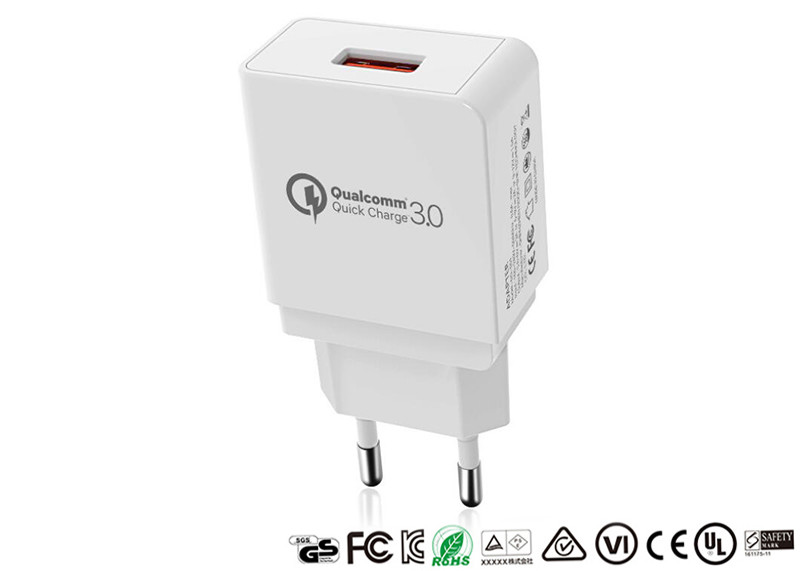 Quality Quick Charge USB Charger 3.0 Fast Charger QC3.0 18W Wall USB Adapter for sale