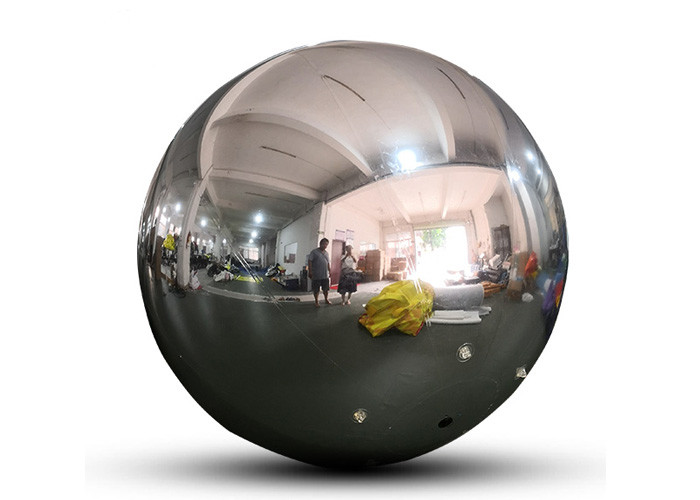 Quality PVC Festival Decorative Inflatable Hanging Mirror Ball / Balloon Silver Reflective Mirror Sphere for sale