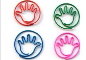Quality Fancy paper clips ， hand shaped paper clip ,assorted colors for sale