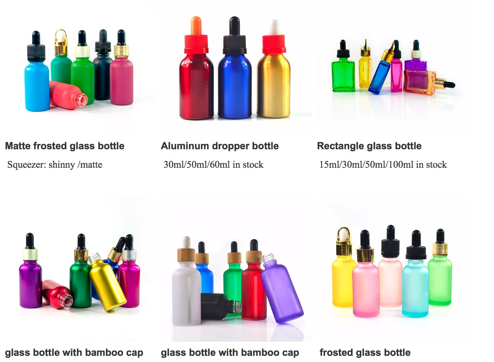 Quality 1oz 50ml Cosmetic Glass Bottles With Glass Pipette For Essential Oil  OEM for sale