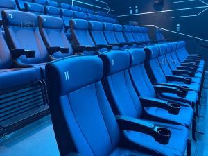 Quality Modern 4D Cinema Motion Seats Leather Chair Pneumatic / Electronic Effects for sale