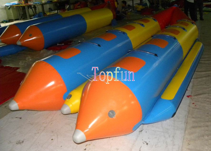 China Durable Inflatable Flying Fish / Banana Water Sled Inflatable Boat 8 seats / Pvc Inflatable Banana Boat on sale