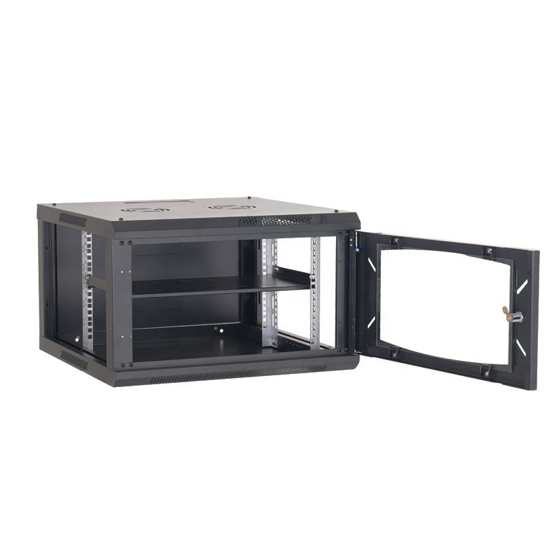 Quality Front Glass Door Rear Steel Door Network Server Cabinet , Data Cabinet Wall Mounted for sale