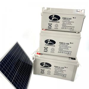 Quality 330x171x214mm Gray Solar Lead Acid Battery Deep Cycle Battery For Solar System for sale