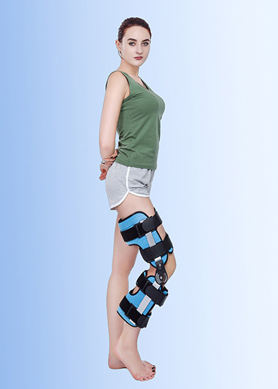 Quality Orthopedic Leg Braces Orthotic Devices Knee Extension Brace Hinged Black for sale